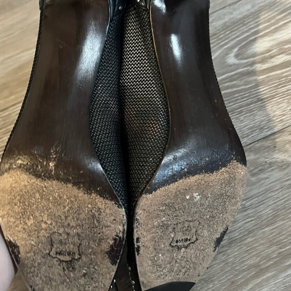 Stuart Weitzman Womens Black Leather Studded Pointy Toe Heels Size 8.5 M - Picture 3 of 8